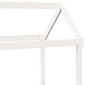 Telhado de cama infantil 98x70x176,5 cm pinho maciço branco