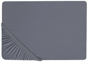 Lençol-capa em algodão cinzento escuro 160 x 200 cm JANBU Beliani