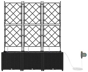 Jardineiras de Jardim 1 pc Preto 120 x 40 x 142 cm Plástico