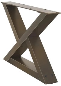 Pés para mesa de centro 2 peças aço natural 50x(30-31,3) cm aço