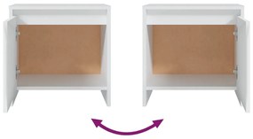 Mesa de cabeceira 2 pcs derivados de madeira cinza cimento