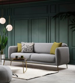Sofá-cama de 3 Lugares Sevilla – Cinzento – 214 cm x 98 cm x 85 cm