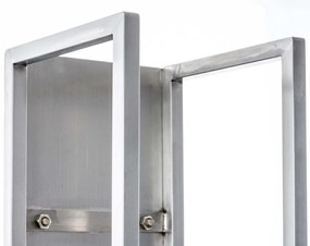 Suporte para lenha Spark 25 x 140 x 25 cm Prateado