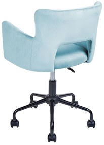 Cadeira de escritório em veludo azul claro SANILAC Beliani