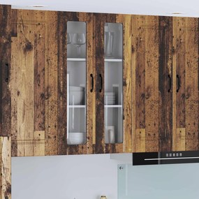 vidaXL Armário de cozinha suspenso Madeira antiga 60 x 31 x 100 cm