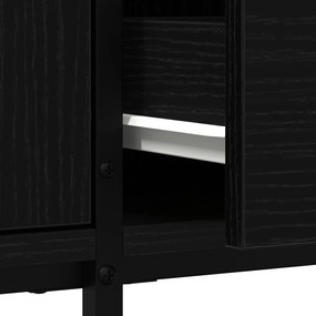 Armário para TV vidaXL com Gaveta Preto Carvalho 200x25x44 cm Madeira