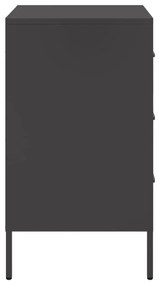 Mesa de cabeceira 36x39x68 cm aço preto