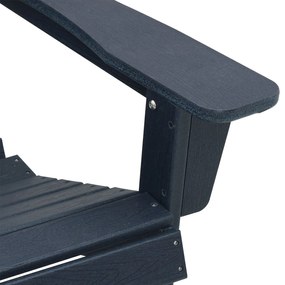 Cadeira Adirondack Azul-marinho 74x82x91 cm HDPE