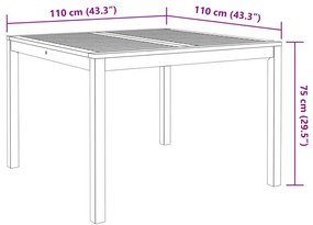 Conjunto de jantar p/ jardim 5 pcs madeira de acácia maciça
