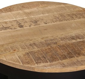 Mesa de centro madeira de mangueira maciça áspera 60x40 cm