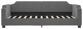 Sofá-cama c/ gavetão e gavetas 90x200 cm tecido cinzento-escuro