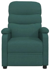 Poltrona de massagens elétrica tecido verde-escuro