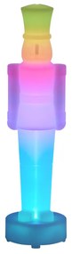 Candeeiro de mesa branco com LED regulável e RGBW-IC recarregável - Nutcracker