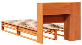 Cama com estante sem colchão 90x200 cm madeira maciça