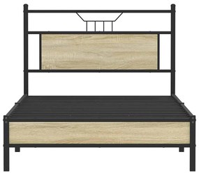 Estrutura cama s/ colchão derivados de madeira carvalho sonoma