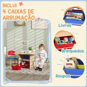 AIYAPLAY Mesa e Cadeiras para Crianças de 3 Peças Mesa Infantil com 2