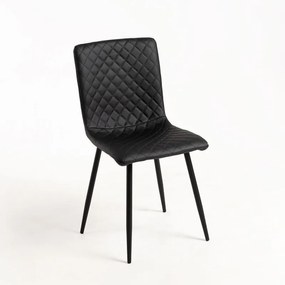 Cadeira Rom Couro sintético - Preto
