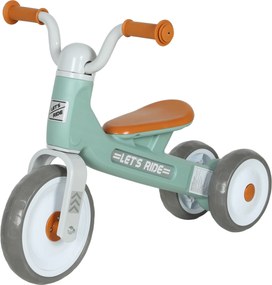 AIYAPLAY Bicicleta sem Pedais para Crianças dos 12 aos 36 Meses Bicicleta de Equilíbrio com Guiadores com Rotação Limitada a 60° 69x40x49 cm Verde | Aosom Portugal