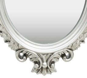 Espelho de parede estilo castelo 56x76 cm prateado