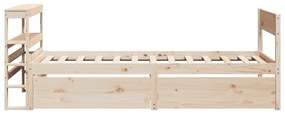 Cama sem colchão 75x190 cm madeira de pinho maciça