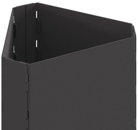 Fire Pit com Chaminé Preto 50x43x52 cm Aço