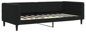 Sofá-cama com gavetão 90x190 cm veludo preto