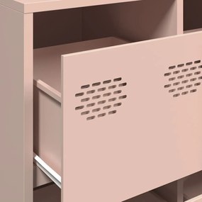 Aparador 135x39x73,5 cm aço laminado a frio rosa