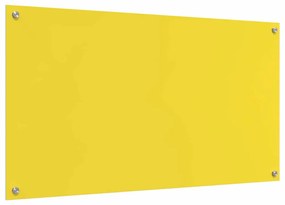Cozinha Backsplash vidaXL Amarelo 110x60x0,6 cm de Vidro Temperado