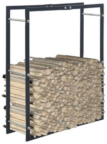 286287 vidaXL Suporte para lenha 80x25x100 cm aço preto