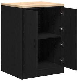 Armário de arrumação de garagem Preto 60x51x85 cm