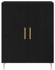 Buffet vidaXL Preto Carvalho 69,5x34x90 cm Madeira Semimanufaturada