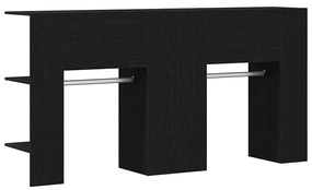 Armários para Corredor 2 pcs Carvalho Preto Madeira de Engenharia