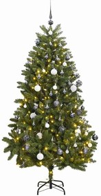 vidaXL Árvore Natal artificial articulada c/ 300 luzes LED+bolas 300cm