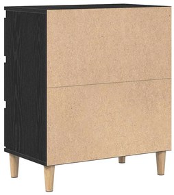 Sideboard vidaXL Preto Carvalho 60x35x70 cm em Madeira Derivada