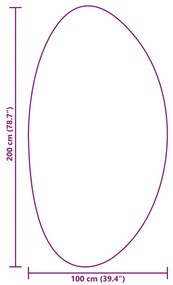 Tapete Cinzento-escuro 100 x 200 cm Lã