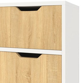 Aparador 90x30x72cm derivados de madeira branco/carvalho sonoma