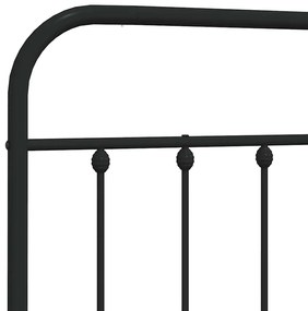 Cabeceira de cama 150 cm metal preto