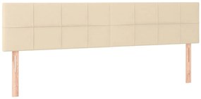 Cama com molas/colchão 180x200 cm tecido cor creme
