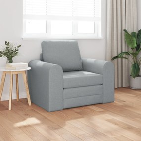 vidaXL Sofá Cama 2-em-1 Cinza Claro 98x71x83 cm Tecido