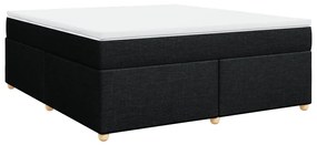 Cama com molas/colchão 180x200 cm tecido preto