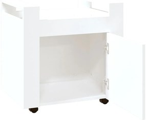 Trólei de secretária 60x45x60 cm derivados de madeira branco