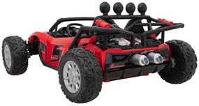 Carro elétrico para Crianças 2 Lugares Buggy Racing 5 24V Rodas Espuma EVA, assento couro ecológico Vermelho