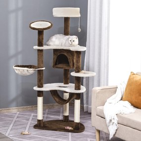 PawHut Árvore Arranhador para Gatos Grande Altura 153cm Torre de Escal