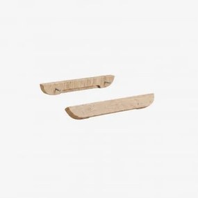 Pack De 2 Puxadores Em Pedra Natural Tinesla ↔︎ 32 & Travertino - Sklum