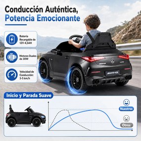 Carro Elétrico Infantil 2 a 5 anos até 25 kg, 99 x 54 x 43 cm, Comando à Distância, Preto