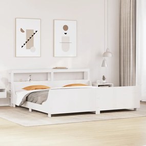 vidaXL Cama sem colchão 180x200 cm madeira de pinho maciça branco