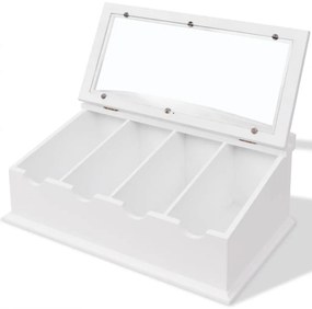 Bandeja de talheres, MDF, estilo barroco, branco
