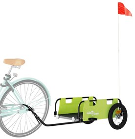 Reboque de bicicleta tecido oxford/ferro verde