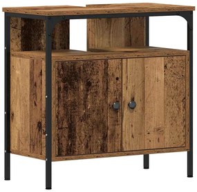 Conjunto de Móveis para Casa de Banho 2 Peças em Madeira Velha e Madei
