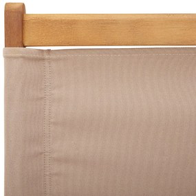 Cadeiras de jardim 2 pcs acácia maciça/tecido cinza-acastanhado
